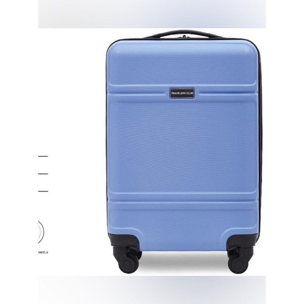 Travelers Club Skyline 22" Carry-On Hardside Luggage - Baby Blue travel bag - Picture 4 of 16
